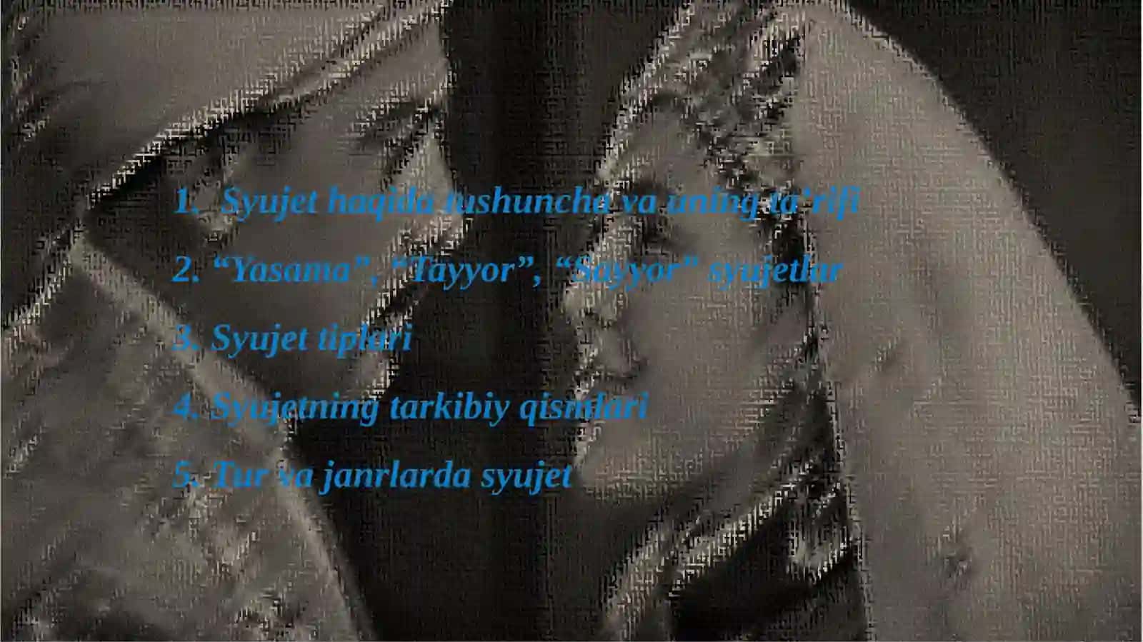 Badiiy asar syujeti 2