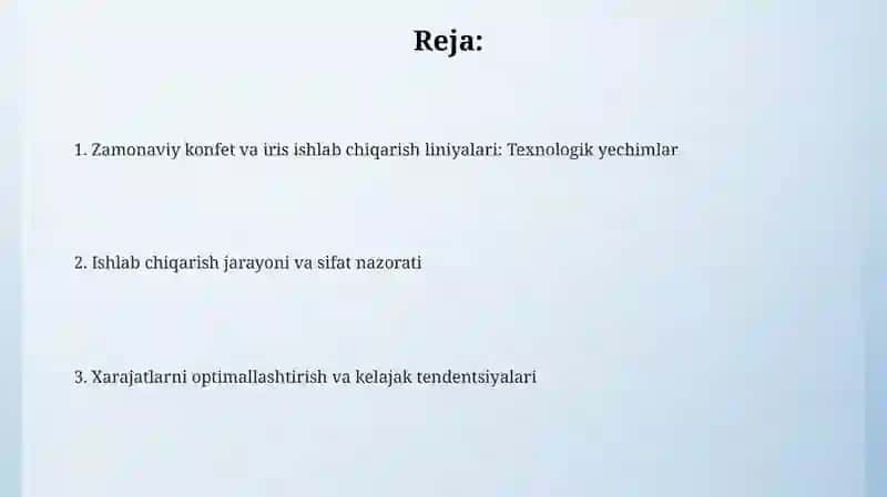 Zamonaviy konfet va iris ishlab chiqarish liniyalari 2