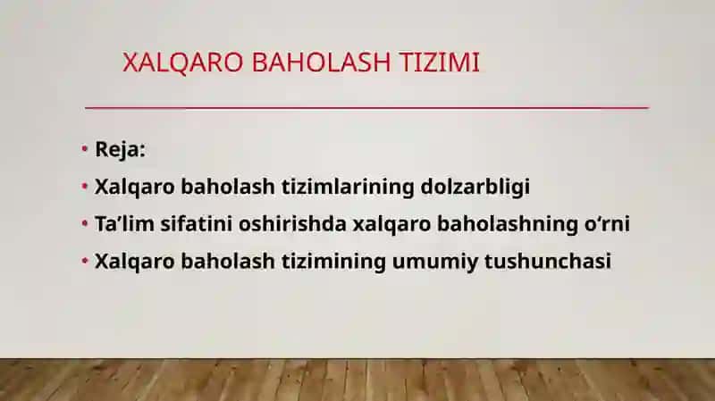 Xalqaro baholash tizimi 2