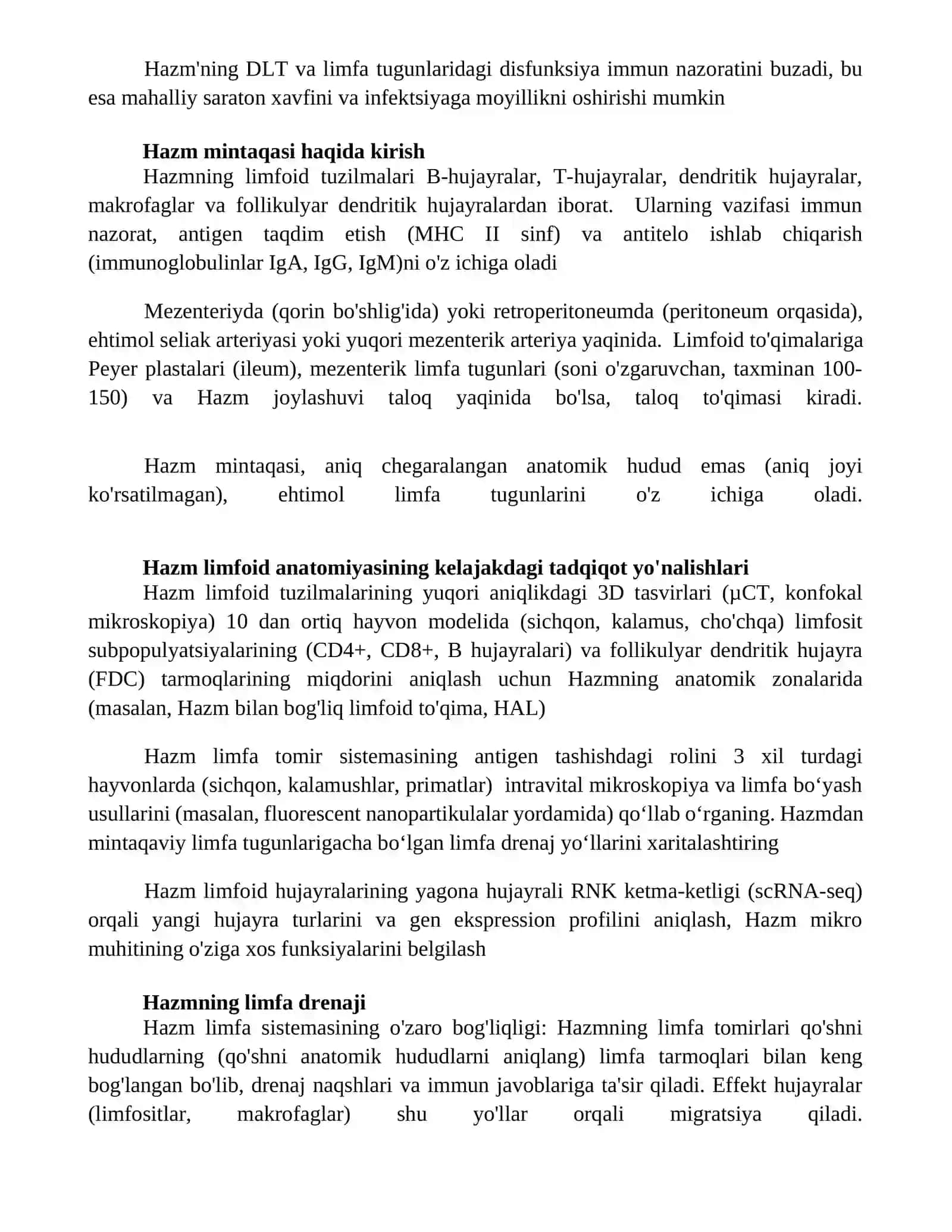 Hazm nayining limfoid tuzilmalari 2