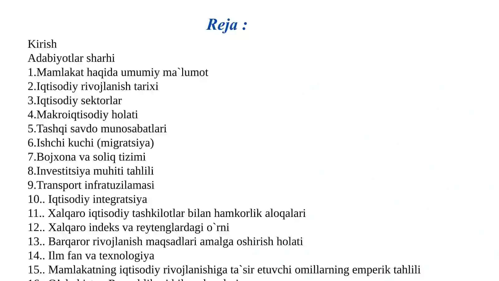 Kanada iqtisodiyoti va emperik tahlili (OLS model) 2
