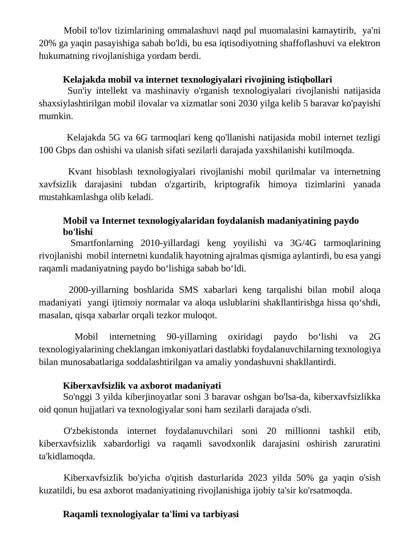 Axborot texnologiyalari rivojining ijtimoiy-madaniy oqibatlari 2