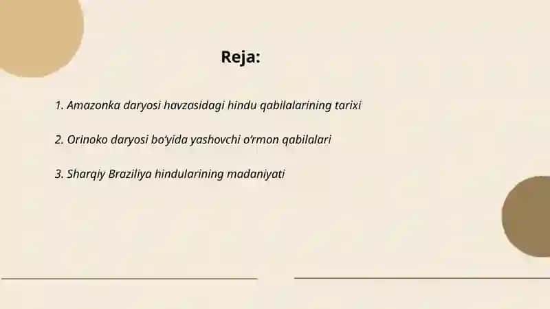 Amazonka daryosi havzasidagi hindu qabilalarining tarixi 2