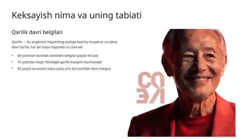 Organizmdagi Keksayish Davriga Xos O'zgarishlar 2