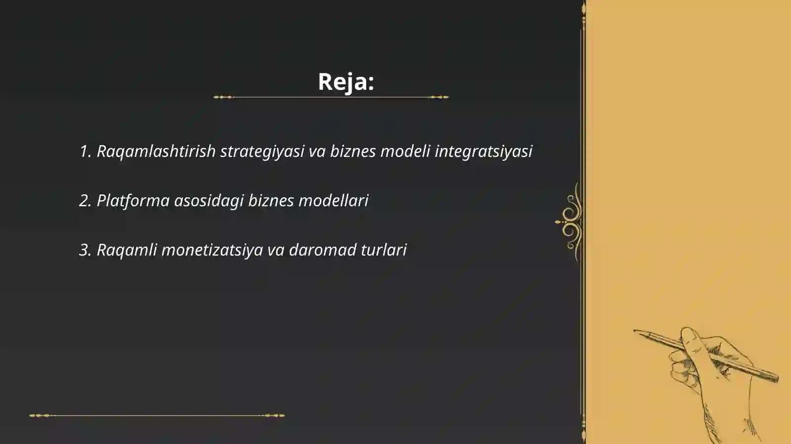 Raqamlashtirish strategiyasi va biznes modeli integratsiyasi 2