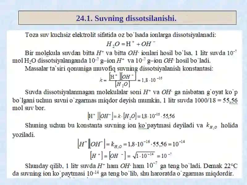 Vodorod ko‘rsatkichi tushunchasi 2