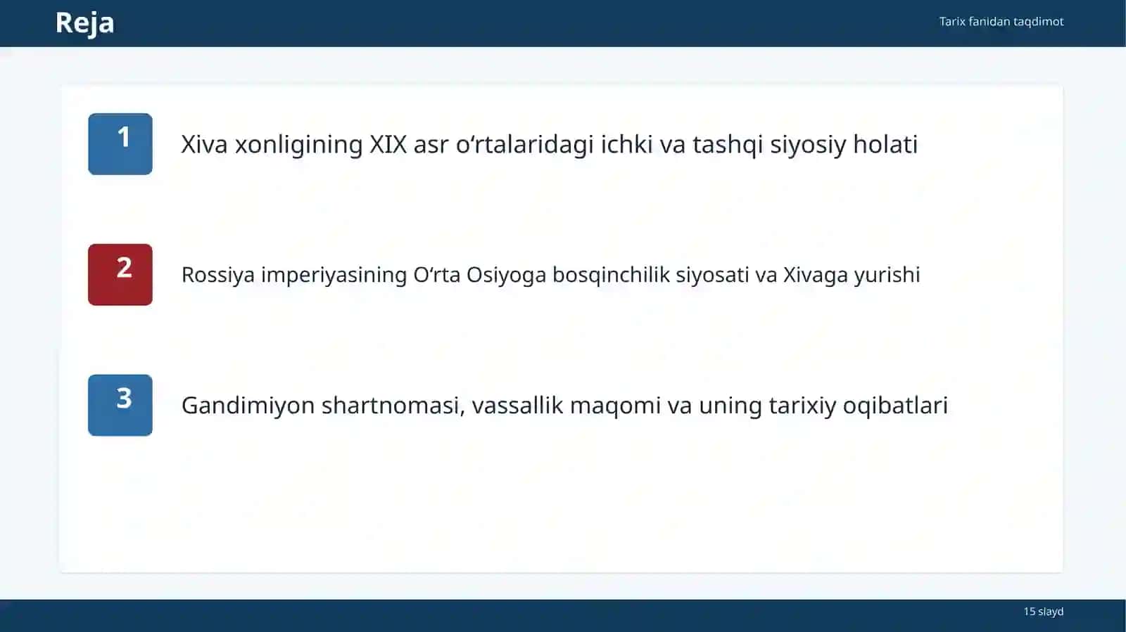 XIVA XONLIGINING ROSSIYA IMPERIYASI VASSALIGA AYLANTIRILISHI 2