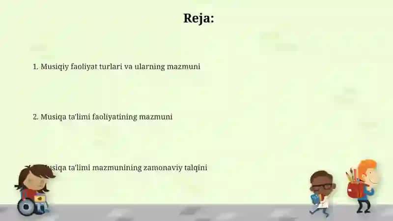 Musiqiy ta'limda faoliyatlar mazmuni 2