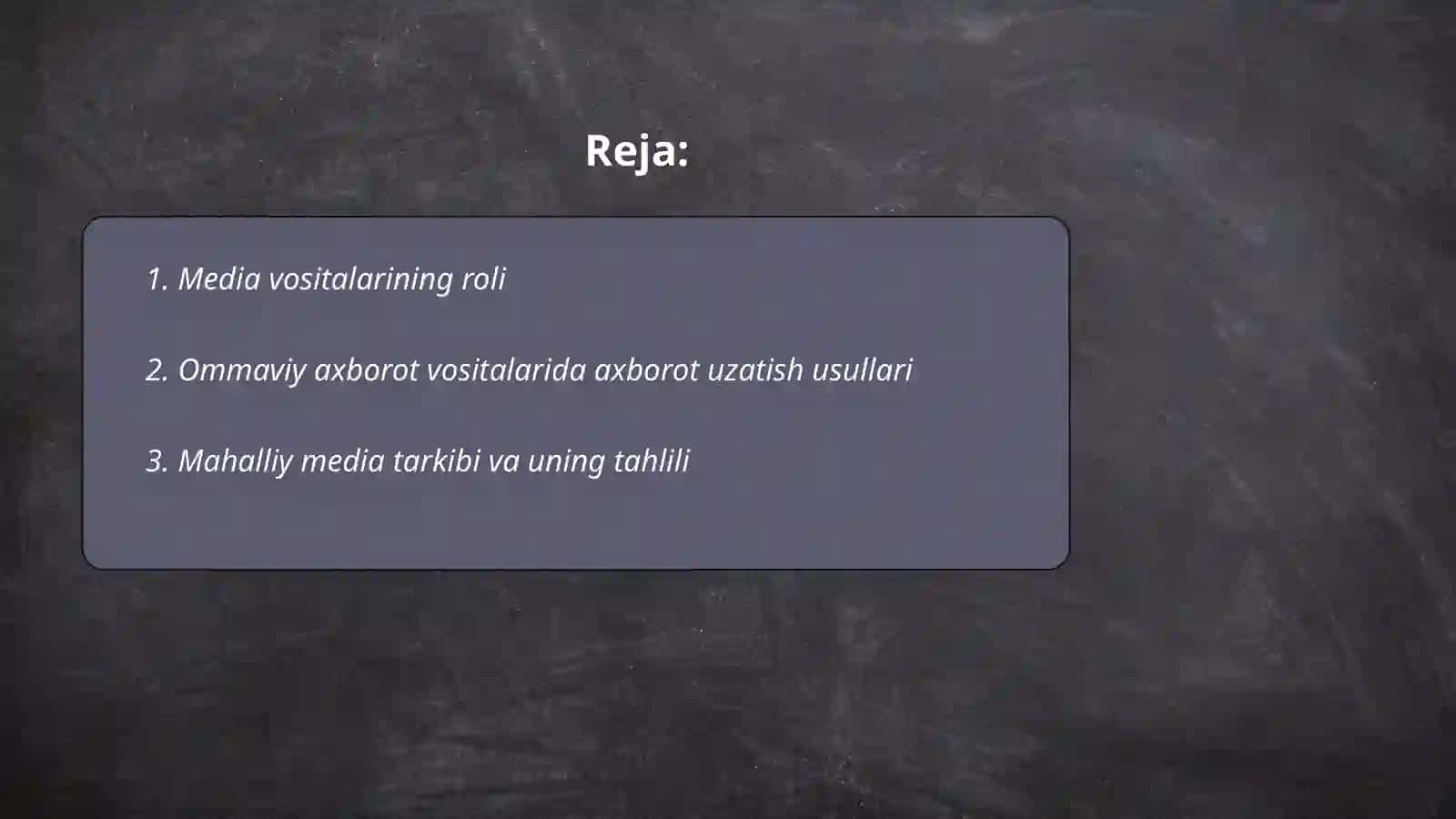 Media analiz va kantent tahlili 2