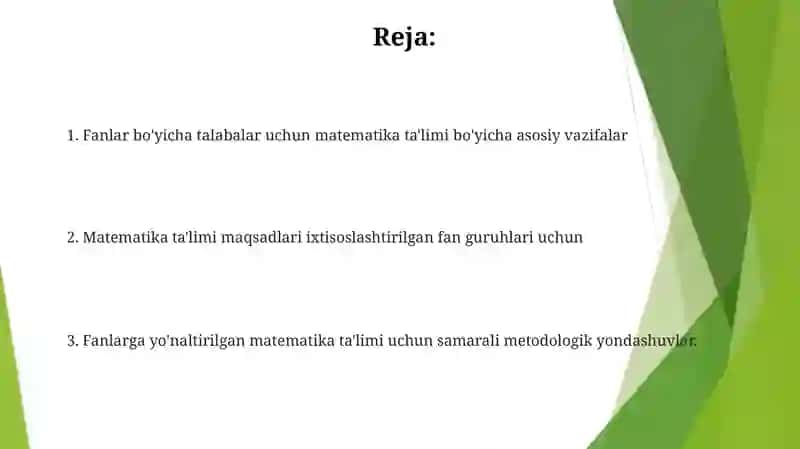 Matematika va Fan Fanlarini Integratsiyalash 2