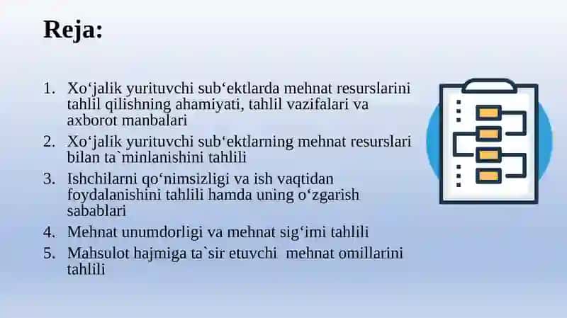 MEHNAT RESURSLARI BILAN TA‘MINLANGANLIK VA MEHNATUNUMDORLIGI TAHLILI 2