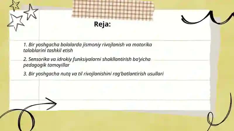 Bir yoshgacha bolalarni rivojlanishi va unga qo'yilgan pedagogik talablar 2
