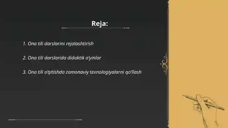 Ona tilini o’qitish metodikasi 2
