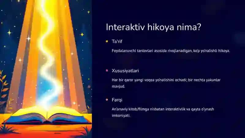 Interaktiv ssenariy yaratish: Twine bilan tarmoqli hikoyalar 2