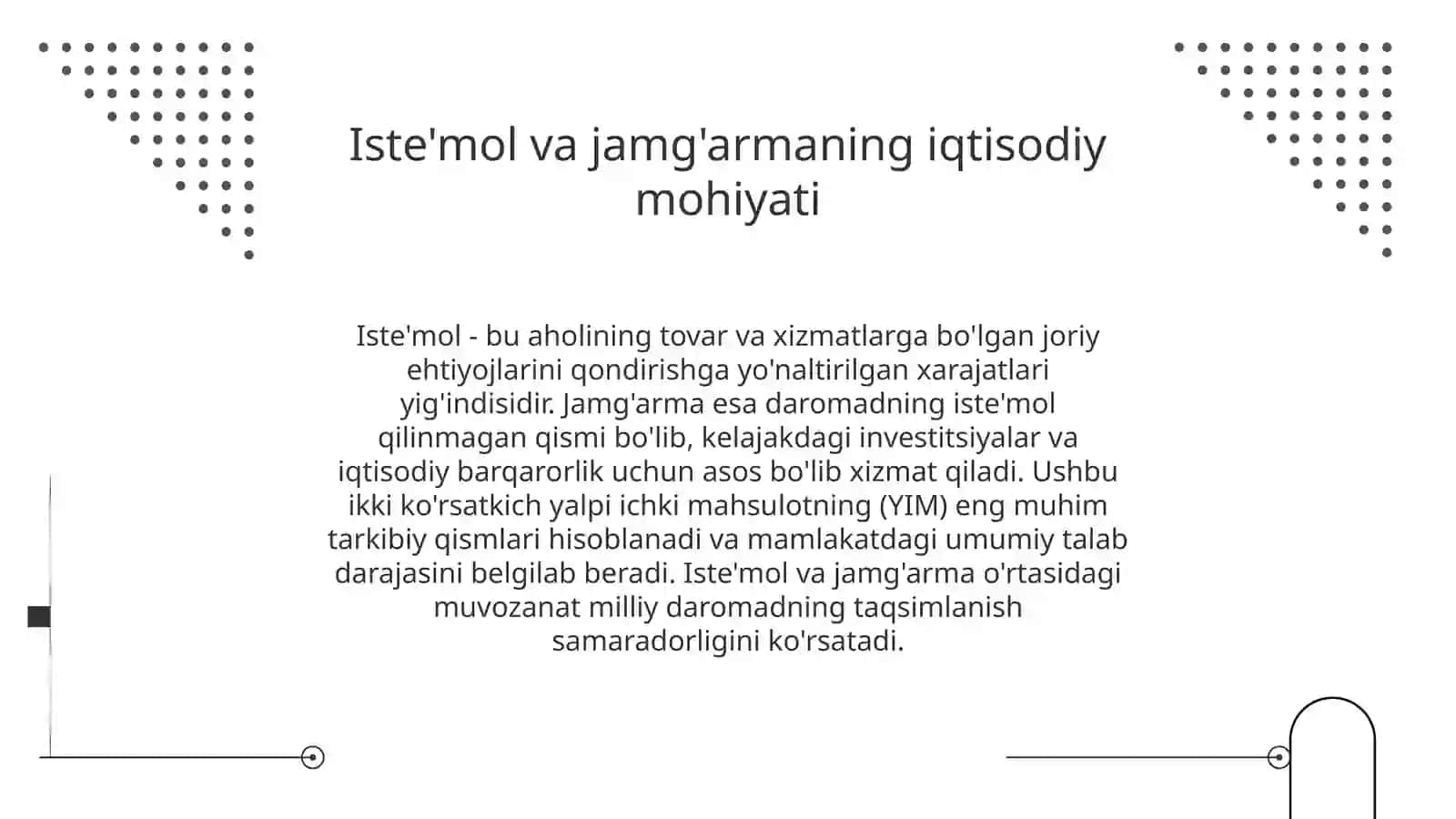 Iste'mol va jamg'arma: Asosiy tushunchalar va makroiqtisodiy ko'rsatkichlar tahlili 2