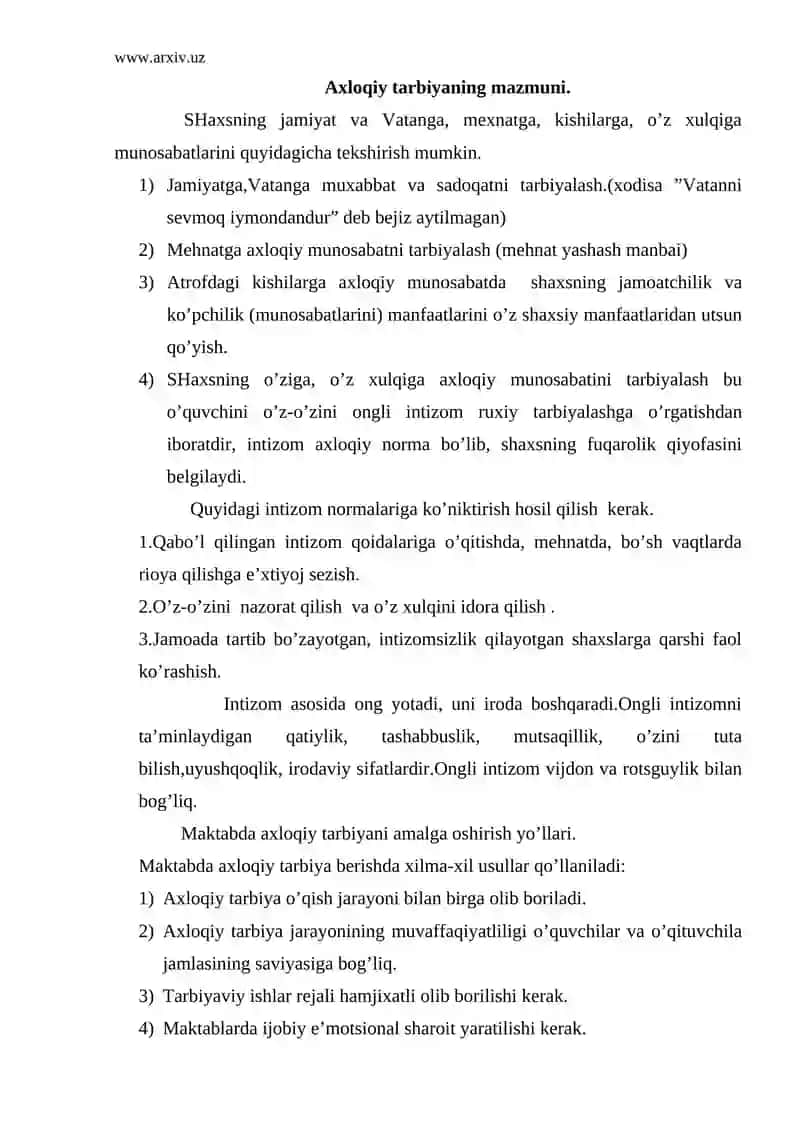 Axloqiy Tarbiya 2