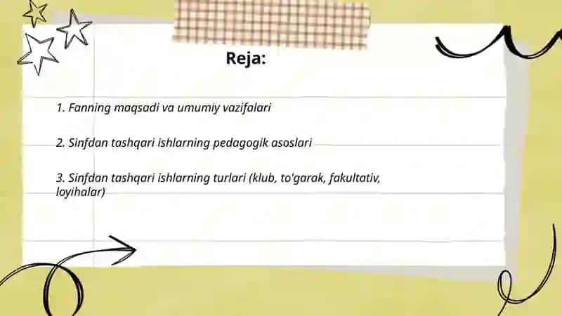 Matematikadan sinfdan tashqari ishlarni tashkil etish metodikasi. Fanning maqsadi va vazifasi 2