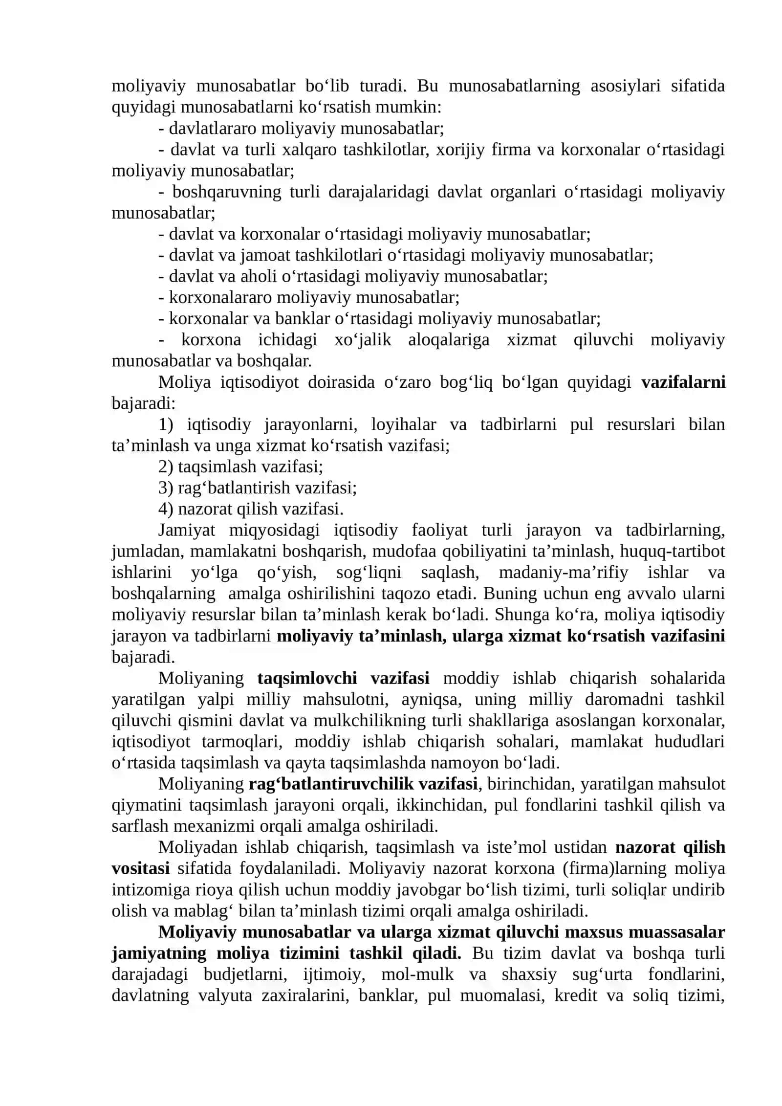 Moliya tizimi va moliyaviy siyosat 2