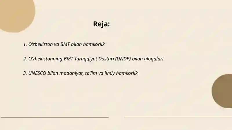Oʻzbekistonning xalqaro tashkilotlar bilan hamkorlik aloqalari 2