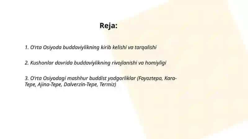 O'rta osiyoda buddaviylik madaniyati 2