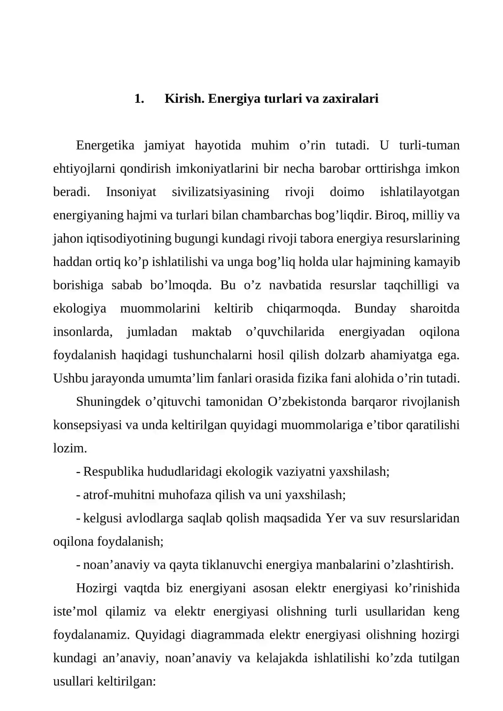 Noan’anaviy energiya manbalari 2