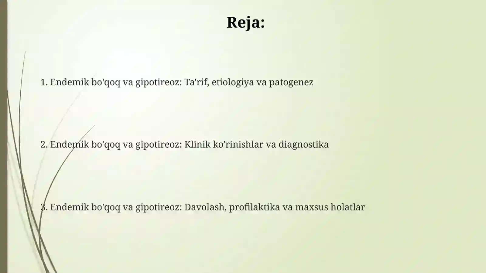 Endemik buquq va gipoterioz patagenezi va davolash usullari 2