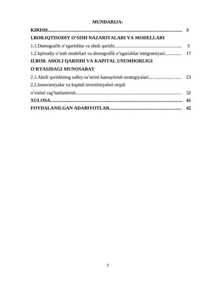 “DINAMIK MAKROIQTISODIYOT” Mavzusida BAJARILGAN KURS ISHI 2