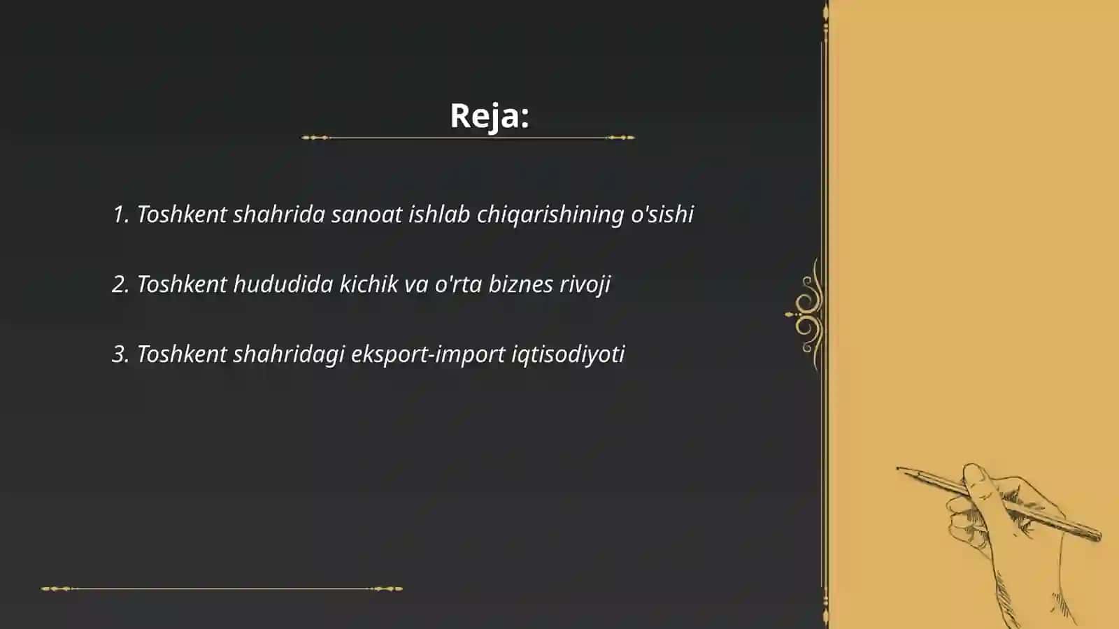 Toshkent shaxar ishlab chiqarish iqtisodiyoti 2