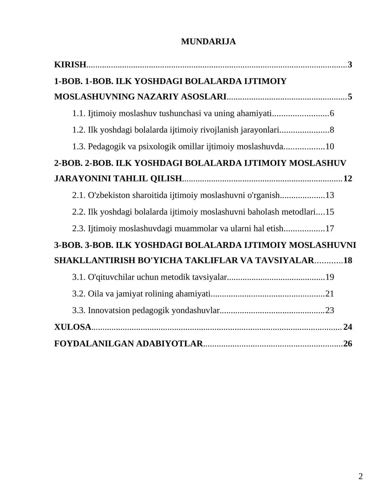 Ilk yoshdagi bolalarda ijtimoiy moslashuvni shakllantirishning pedagogik asoslari 2