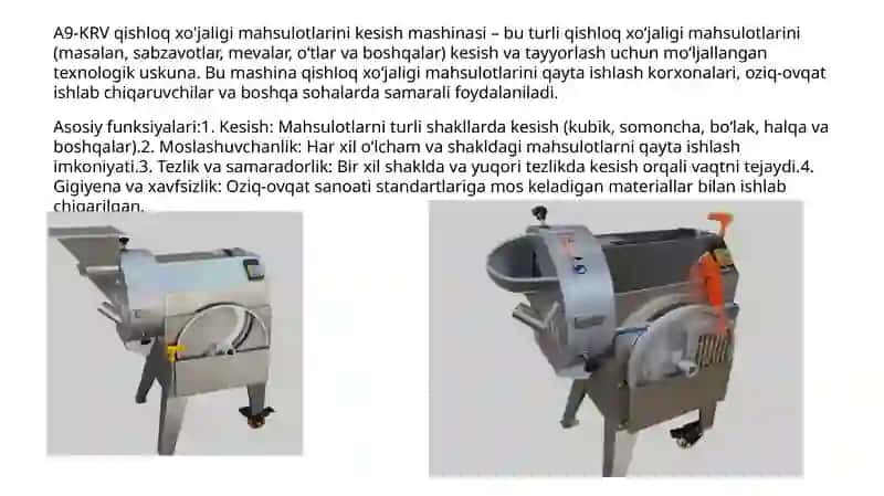 A9-KRV qishloq xo'jaligi mahsulotlarini kesish mashinasi 2