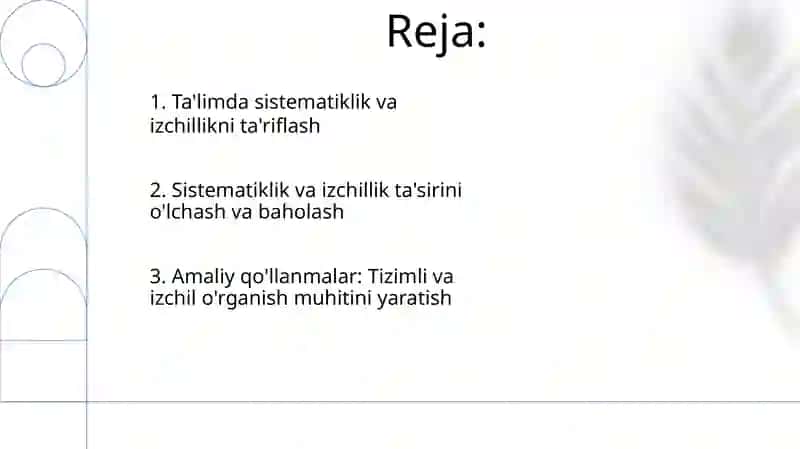 Ta’limning tizimlilik va izchillilik prinsiplarini amalga oshirish 2