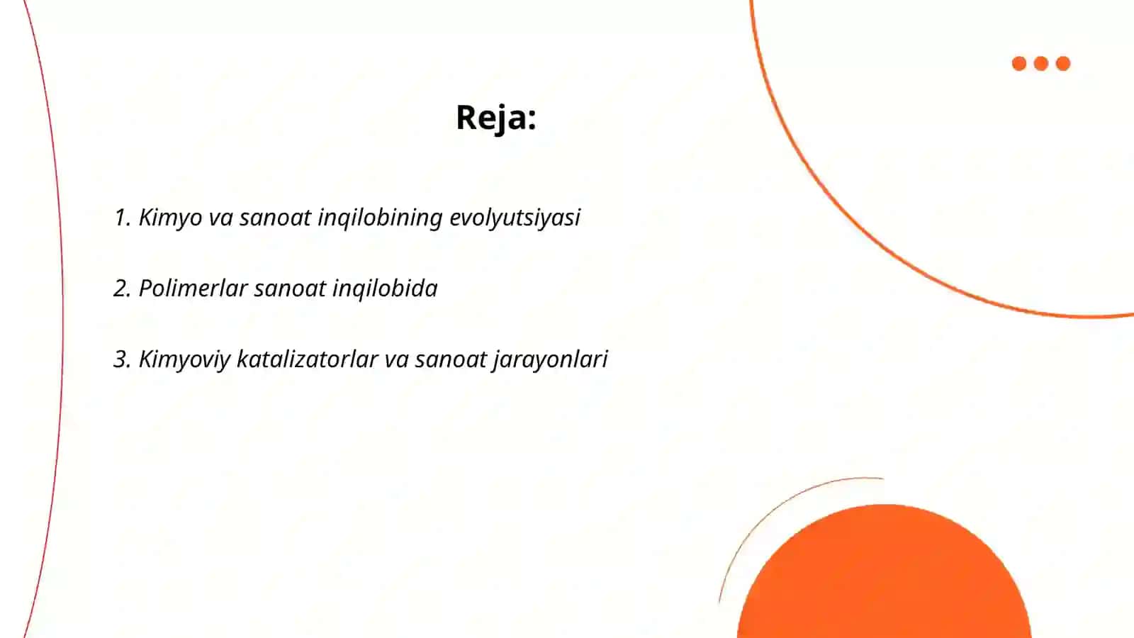 Kimyo va hozirgi zamon sanoat inqilobi 2