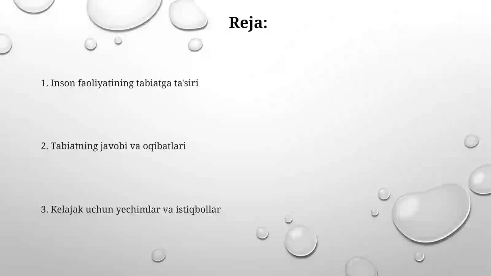Inson faoliyatining tabiatga ta'siri va tabiatning javobi 2