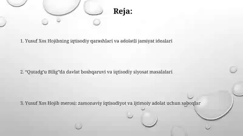 Yusuf Xos Hojibning iqtisodiy qarashlari va adolatli jamiyat idealari 2