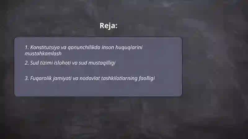 Konstitutsiya va qonunchilikda inson huquqlarini mustahkamlash 2
