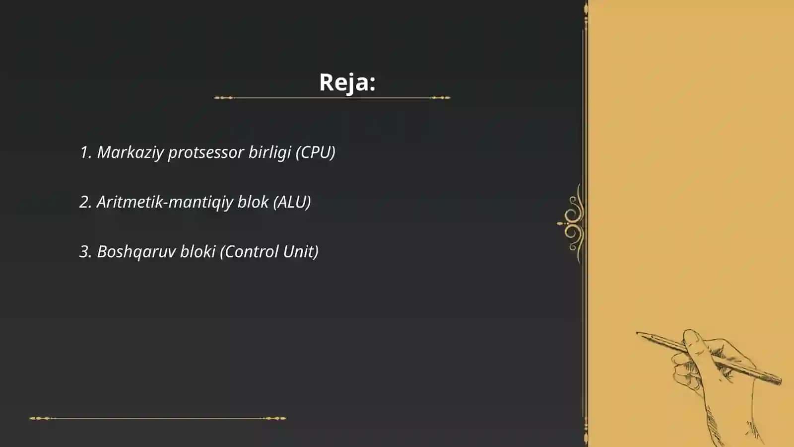 Markaziy protsessor birligi (CPU) 2