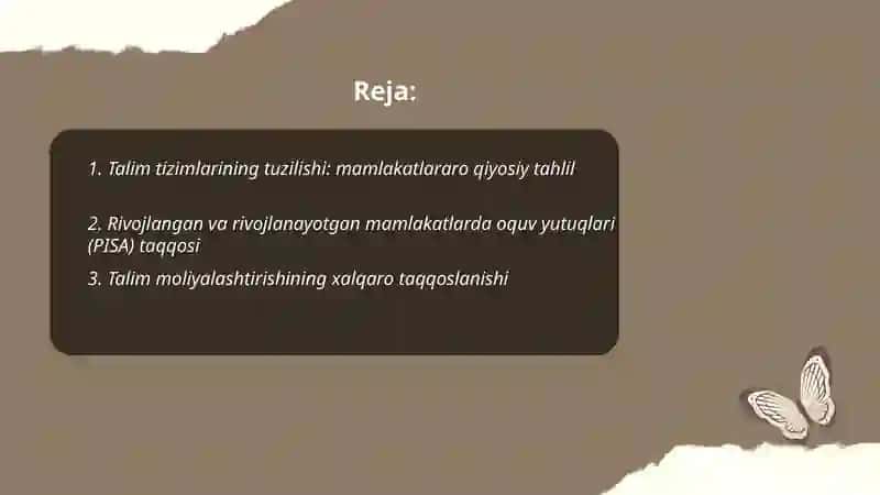 Dunyoda talim rivojinining qiyosiy tahlili 2