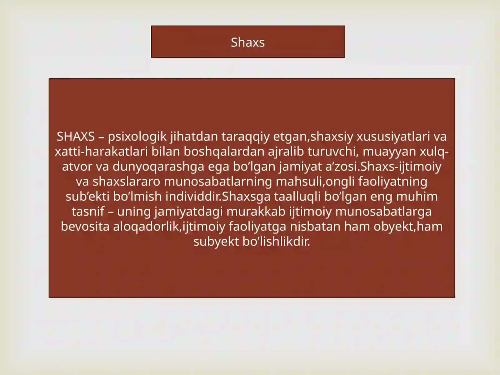 Shaxsning rivojlanishi, tarbiyasi va ijtimoiyalashuvi, tarbiya maqsadivavazifalari 2