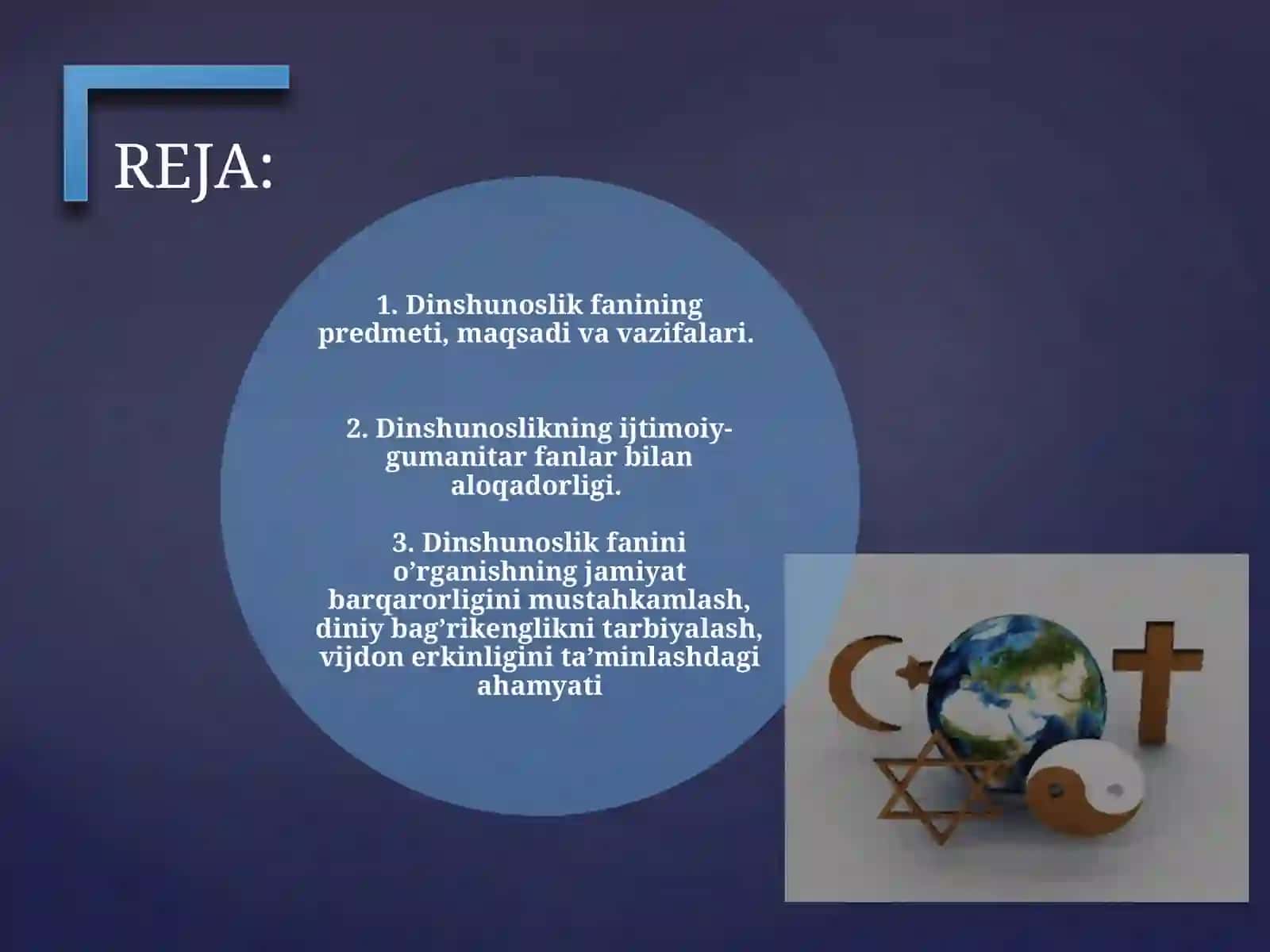 Dinshunoslik fanigakirish fanning maqsadivazifalari 2