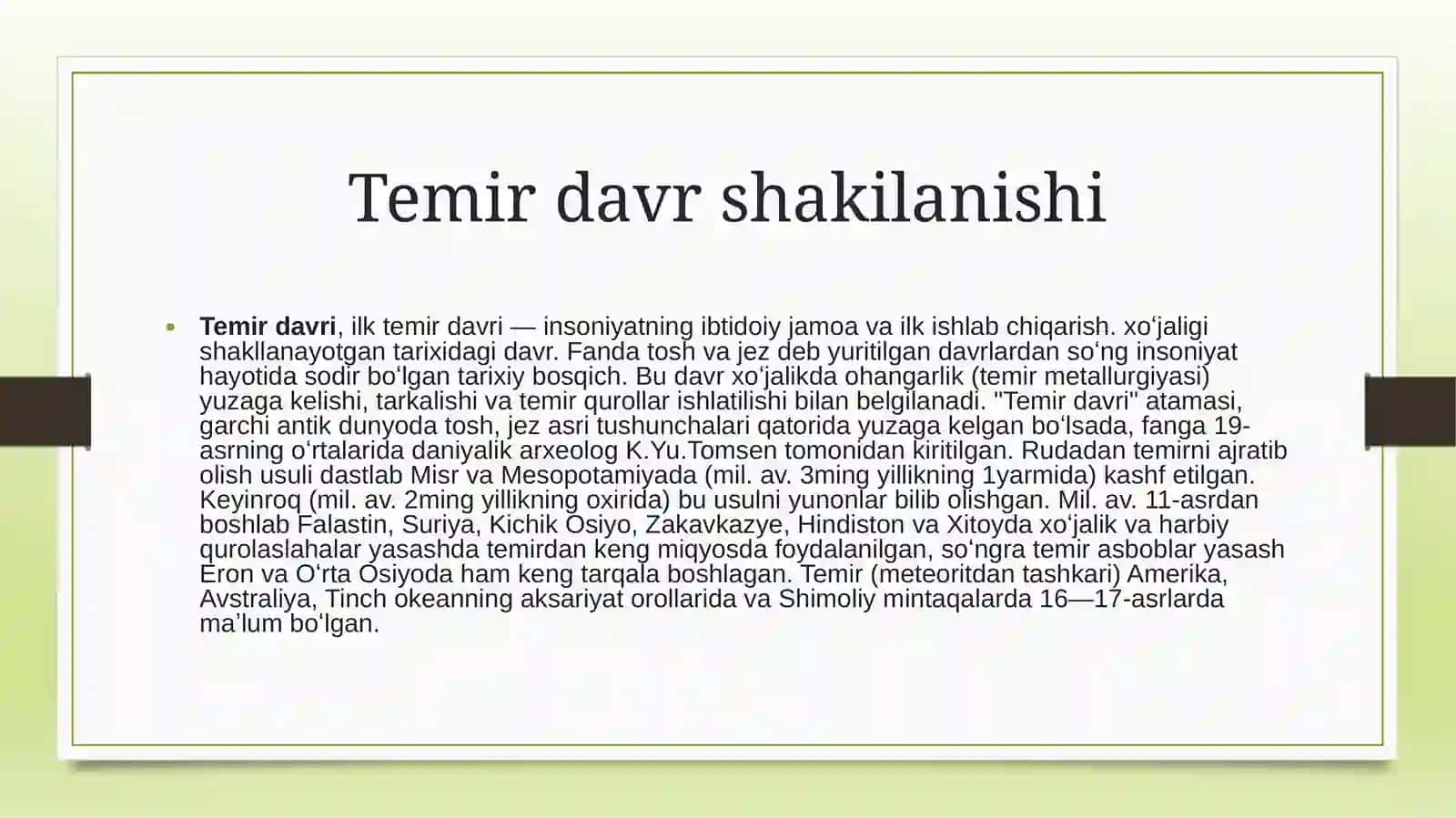 Temir davri arxeologiyasi 2