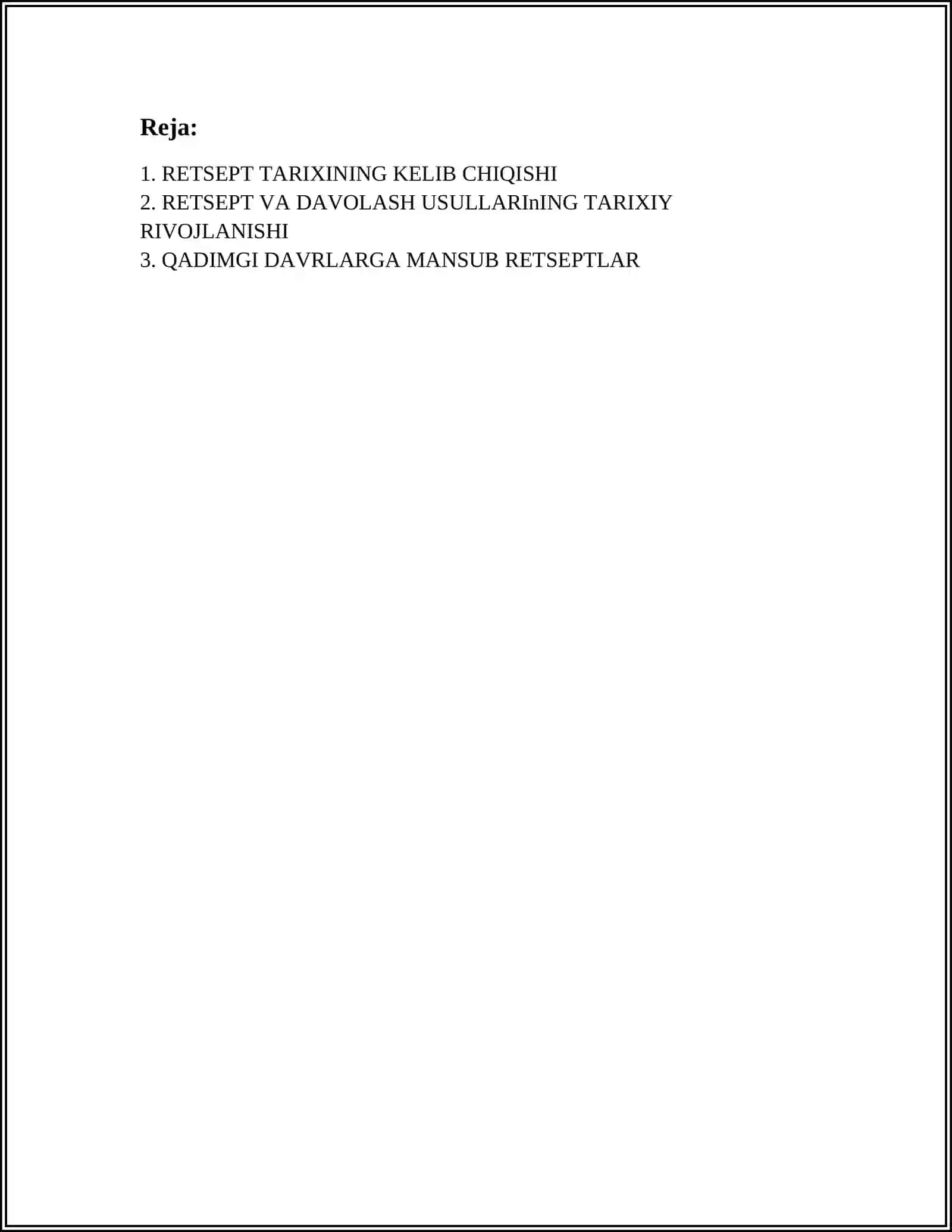 RETSEPT TARIXI 2