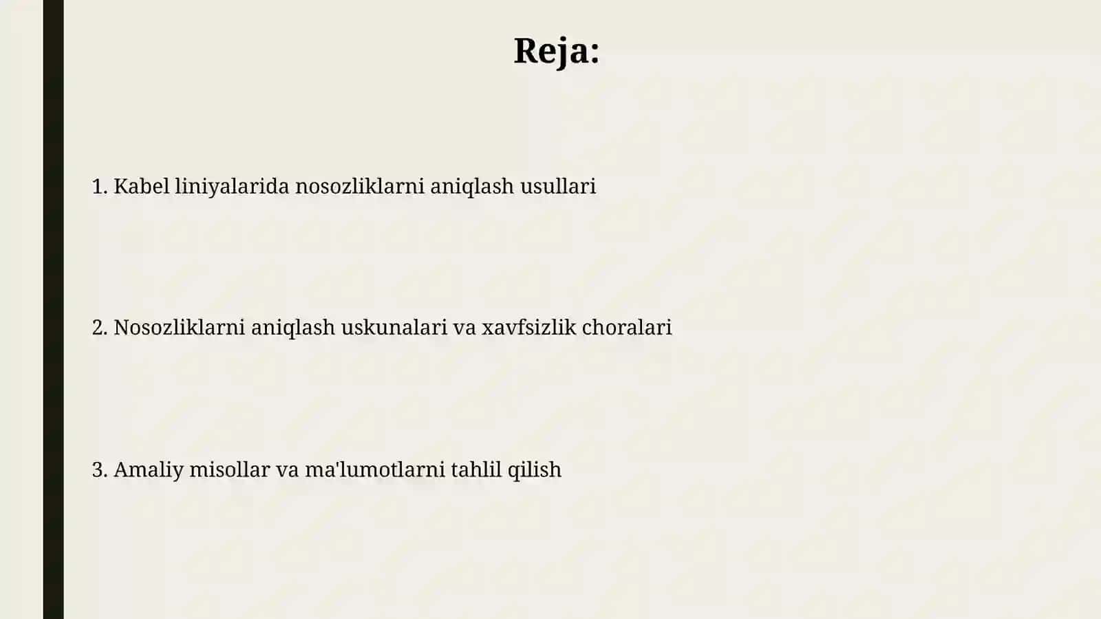 Kabel liniyalarida nosozliklarni aniqlash 2