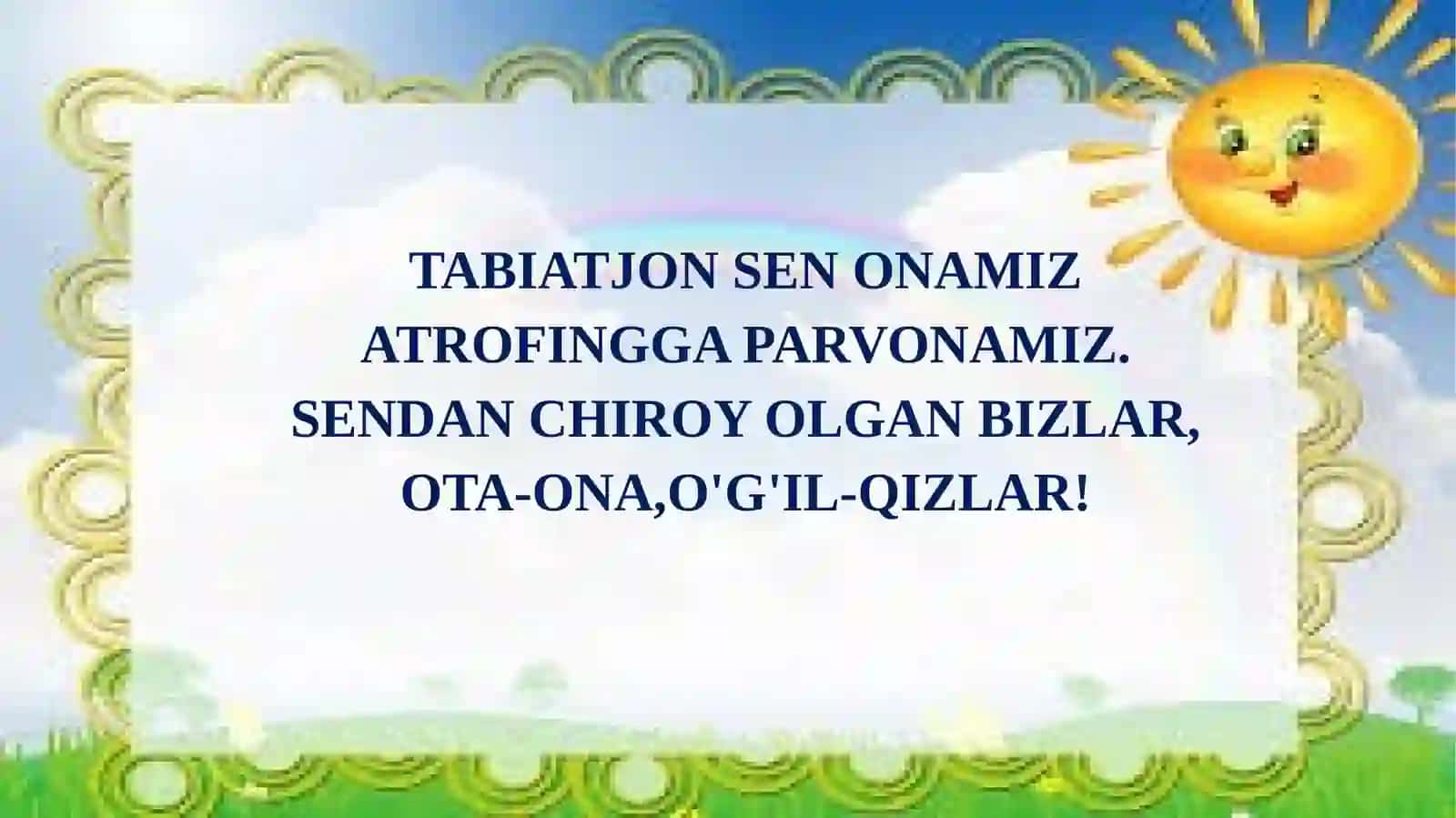 1-SINF TARBIYA: ASRAB-AVAYLAYMIZ 2
