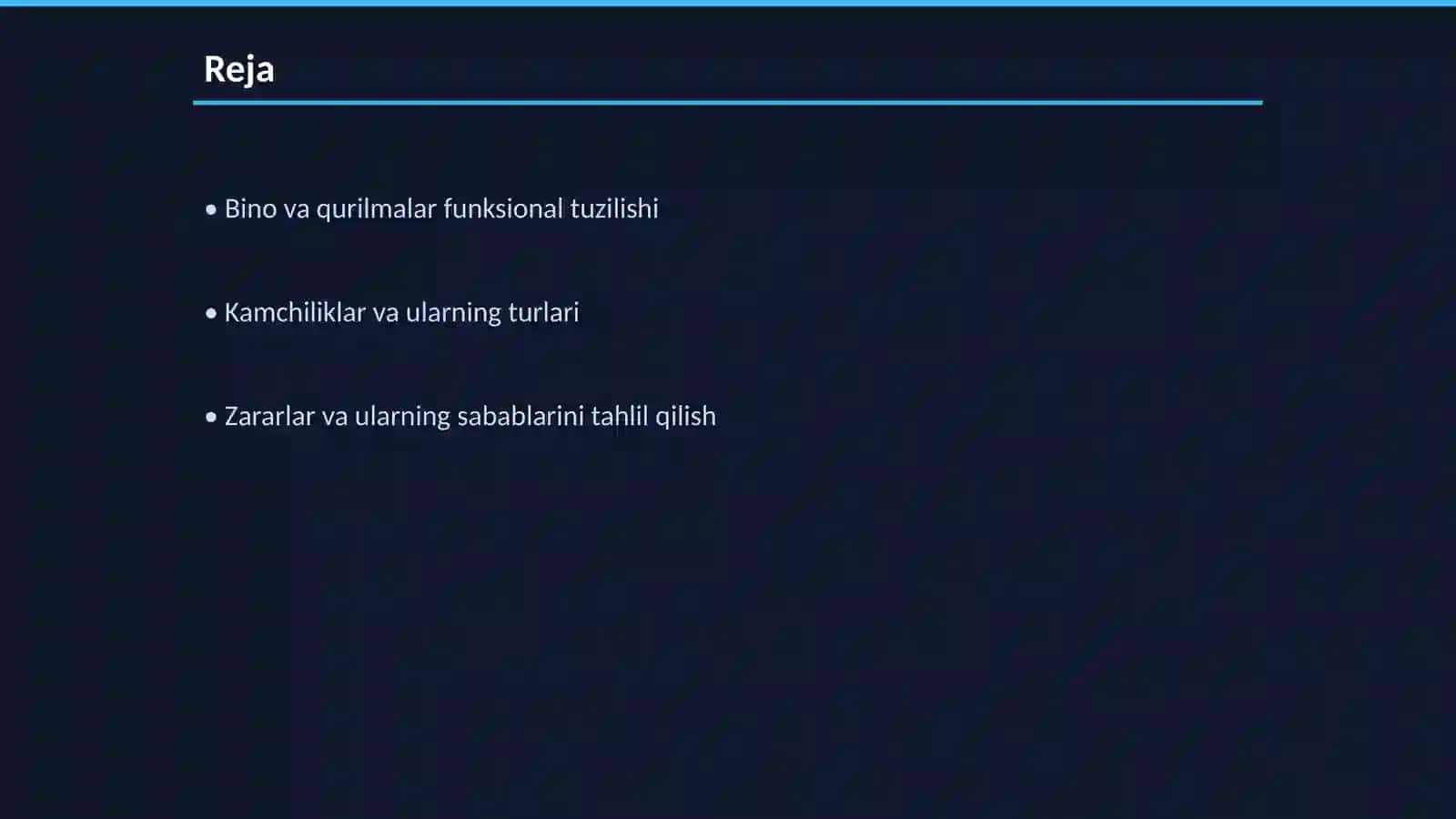 Bino va qurilmalarining funksional bolimlerine tan bolgan kamchiliklar, zararlar va deformaciyalar 2