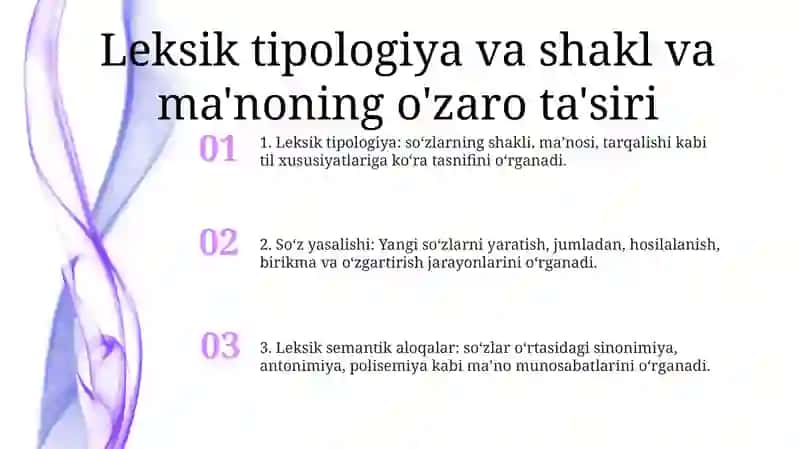 Leksikologiya. SoʻZning Shakl Va MaʼNo Munosabatiga KoʻRa Turlari 2