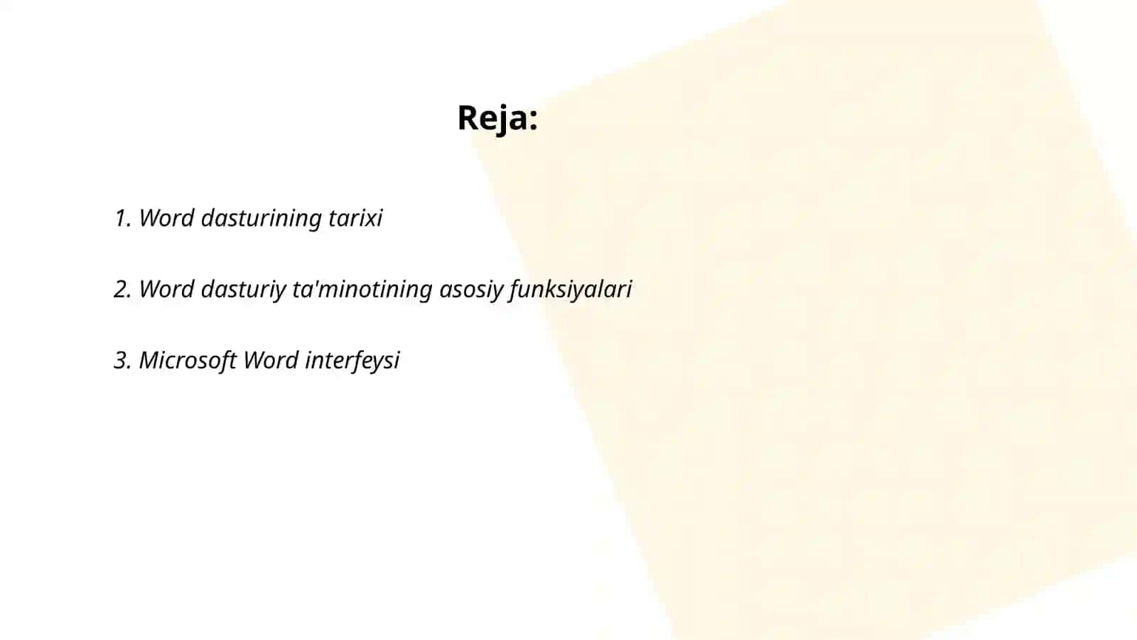 Word dasturiy taminot haqida malumot 2