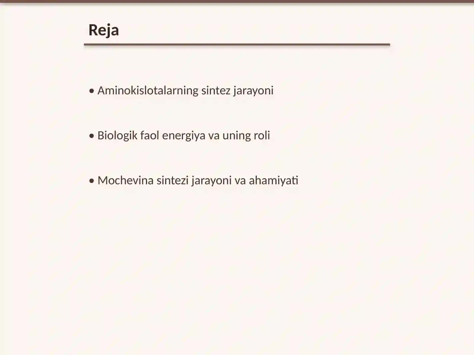Aminokislotalar hosil bo'lish jarayonida yuzaga keladigon biologik faol energiya 2
