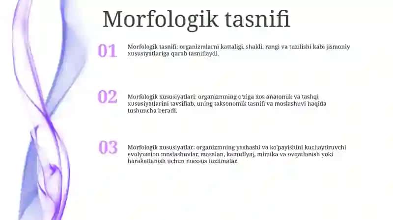 Morfologik Xususiyatlari 2