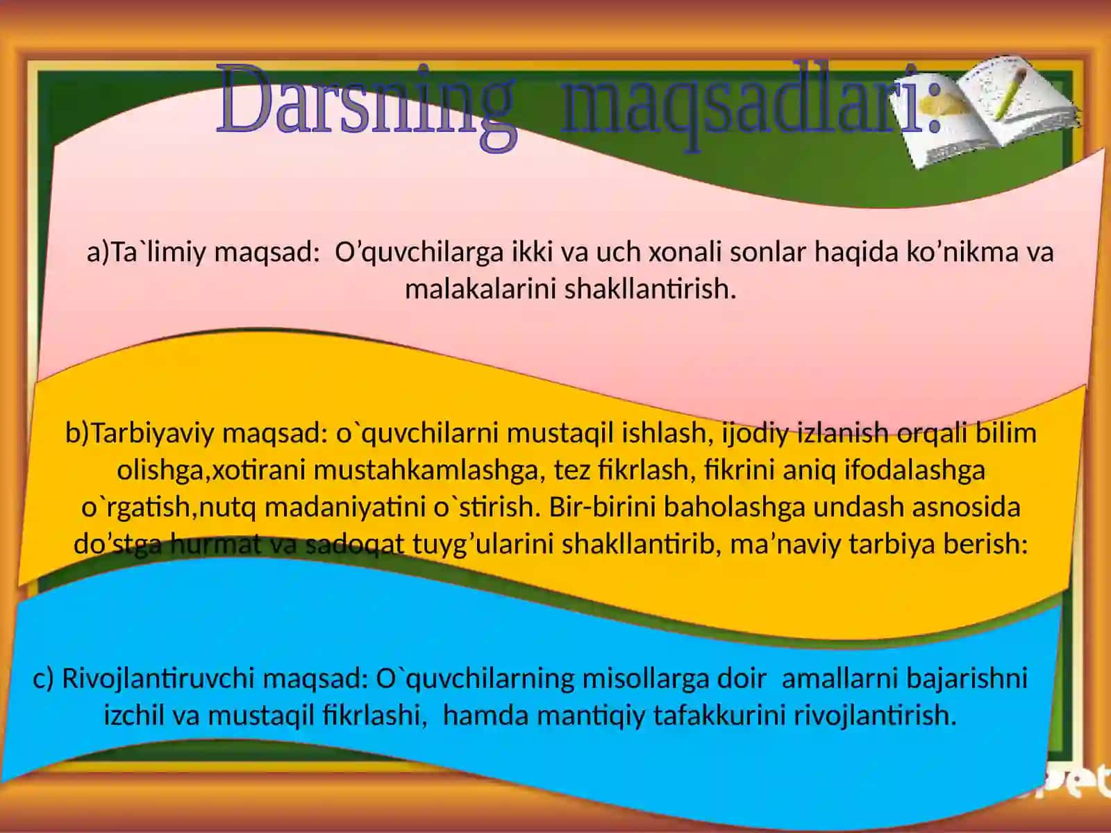Matematika4- sinflar uchun 2