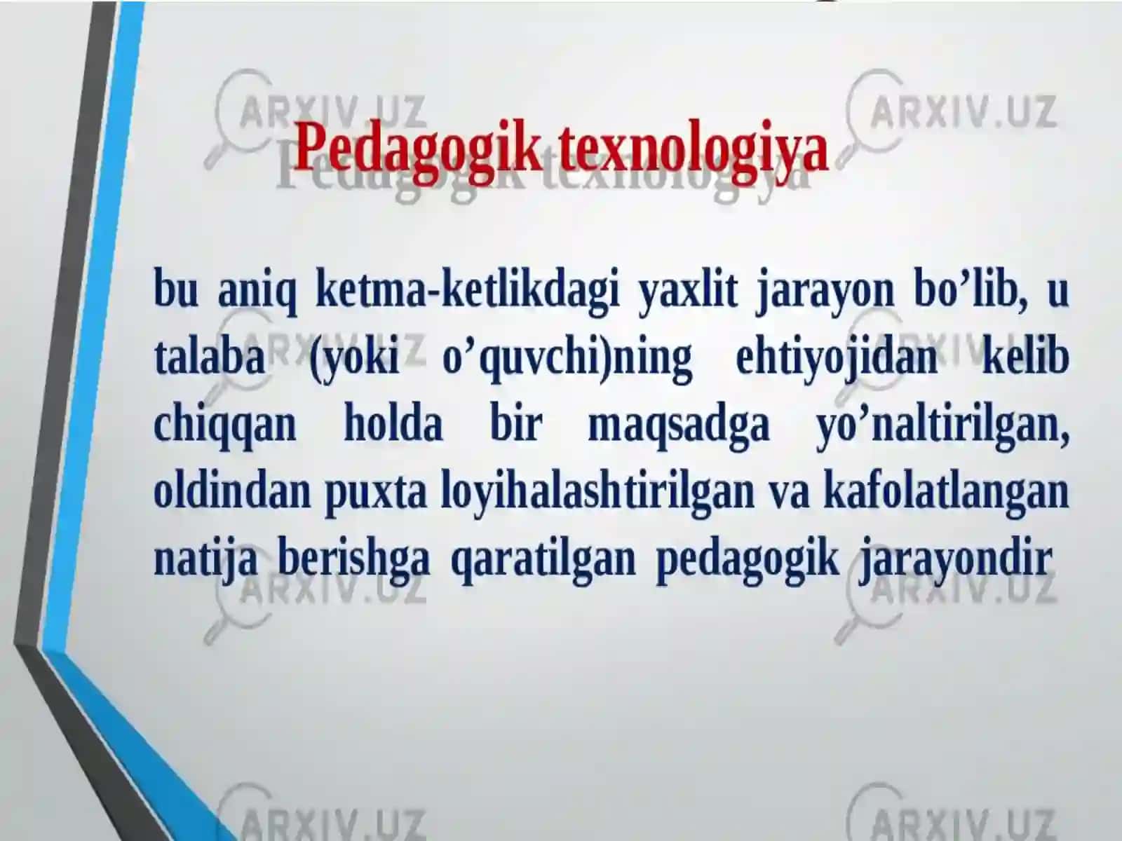 Ta'limiy vaziyatlar o'quv jarayoni voqealari birligi sifatida 2